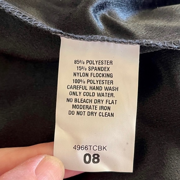 Velvet Flocked Chiffon Bodice with Crape Back Satin Skirt Formal Maxi Dr… - Picture 15 of 16